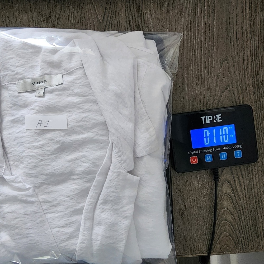 Vince White Wrap Shirt Dress XL Long Sleeve Quiet Luxury Minimalist‎ Resortwear - Picture 16 of 16